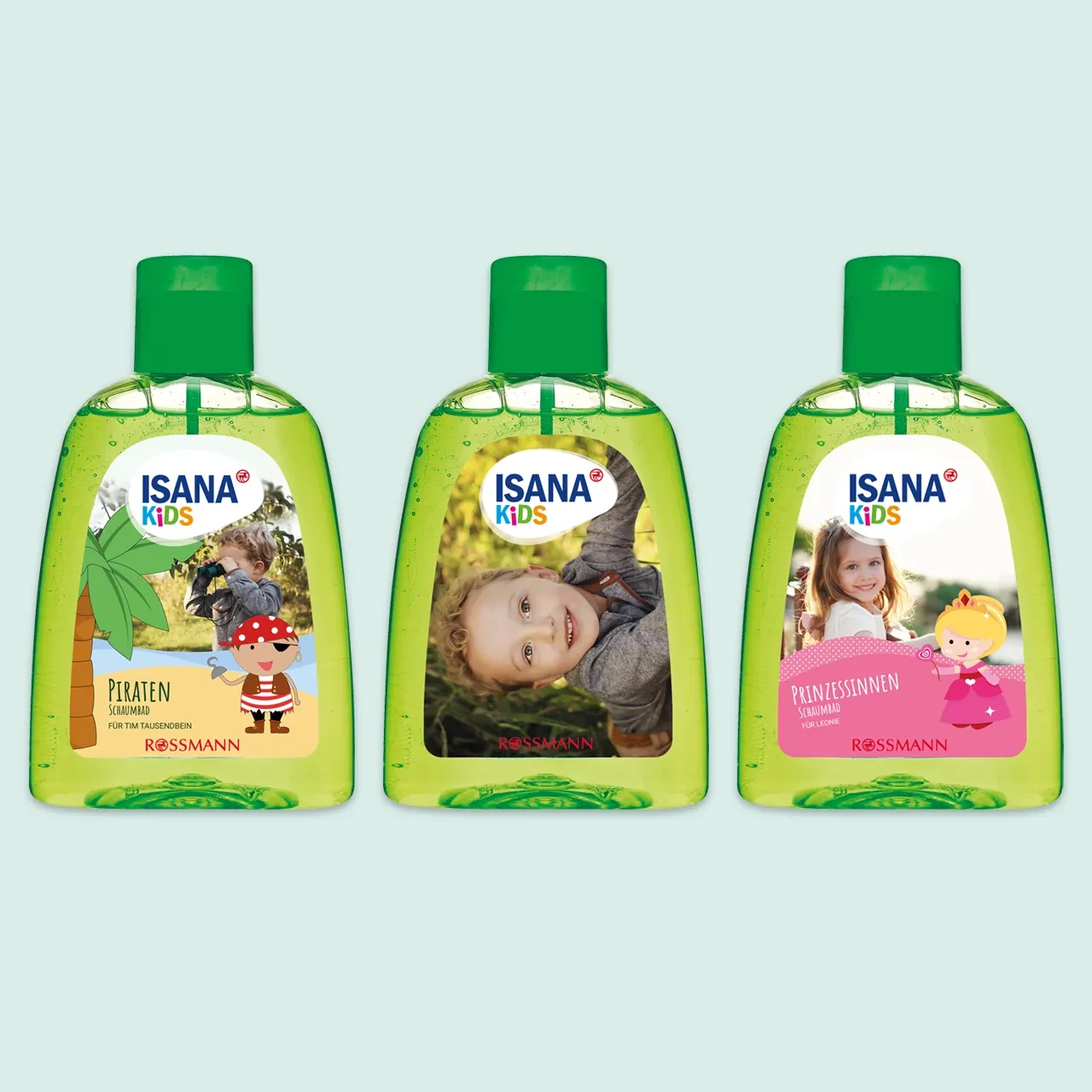 Mit MEIN DESIGN könnt ihr ISANA Kids Produkte in der ROSSMANN Fotowelt selbst designen. Verschiedene Sorten, pH-hautneutral und frei von Farbstoffen und Mikroplastik.