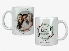 Perlmutt-Tasse mit Bild gestalten