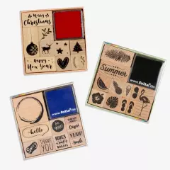 Weihnachtsstempel, 2 farbige Stempelkissen pro Set Jetzt Holzstempel bestellen. Pro Set sind zwei unterschiedlich farbige, hochwertige Stempelkissen beigelegt, die einen langen bunten Stempelspaß garantieren.