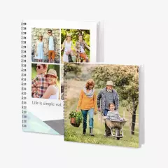 Ihr könnt euer Fotobuch mit Ringbindung ganz individuell gestalten. Wählt zwischen Hochformat, Querformat oder quadratisch und passt es individuell euren Wünschen an.
