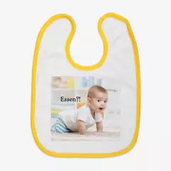 Personalisiertes Lätzchen mit Klettverschluss, waschbar Die personalisierten Lätzchen aus der ROSSMANN Fotowelt haben einen Klettverschluss für sicheren Halt und einfache Handhabung. Ränder in gelb, rosa oder blau.
