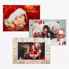 Individueller Adventskalender mit Schokolade für eure gemütliche Weihnachtszeit. In der ROSSMANN Fotowelt findet ihr viele festliche Designvorlagen.