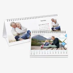 Tischkalender mit Ringbindung in zwei verschiedenen Größen bestellen