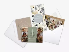 Ihr könnt online ganz einfach Grußkarten gestalten und bestellen. Es gibt zahlreiche Formate, Größen und Designvorlagen, für eure Grüße an eure Liebsten. Grußkarten, verschiedene Motive, inklusive weißem Umschlag