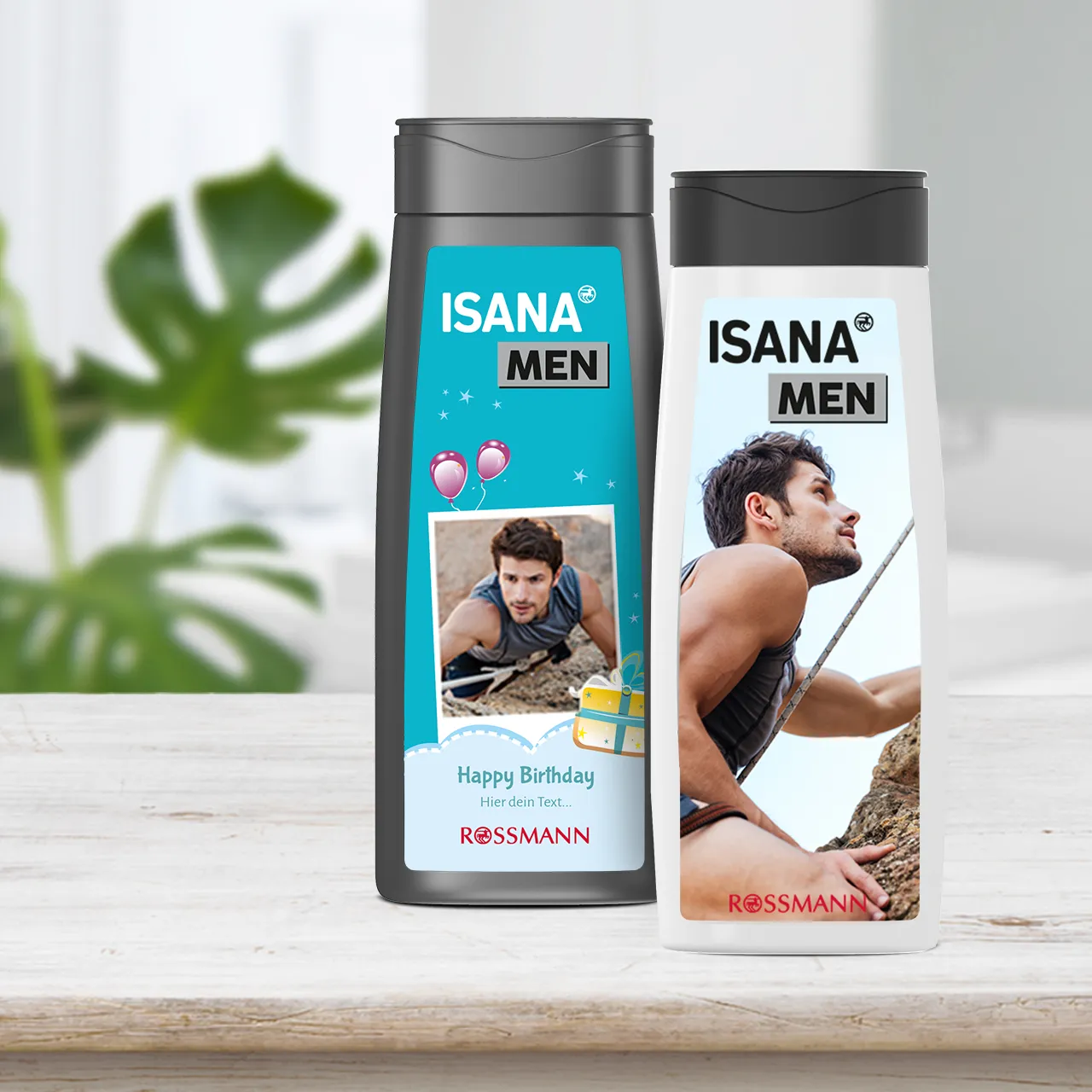 ISANA Men Duschbad bedrucken lassen, zwei Sorten, 300 ml Das Foto Duschgel von ISANA Men gibt es in den Sorten Sensitiv und Fresh in der ROSSMANN Fotowelt. Die 3 in 1 Pflege ist pH-hautfreundlich und zu 100 % ohne Mikroplastik.