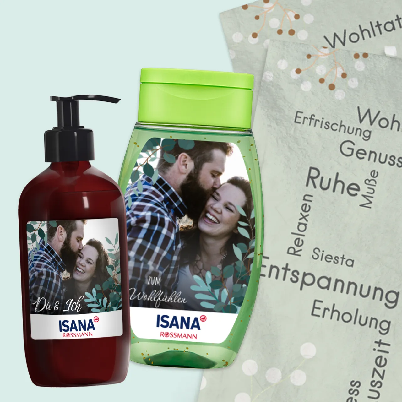 Isana Handseife personalisieren, individuelle Geschenkidee Verschenkt unsere ISANA Flüssigseife mit Foto für besondere Anlässe. Mit weiteren personalisierbaren Produkten kombiniert, könnt ihr unvergessliche Geschenke kreieren.