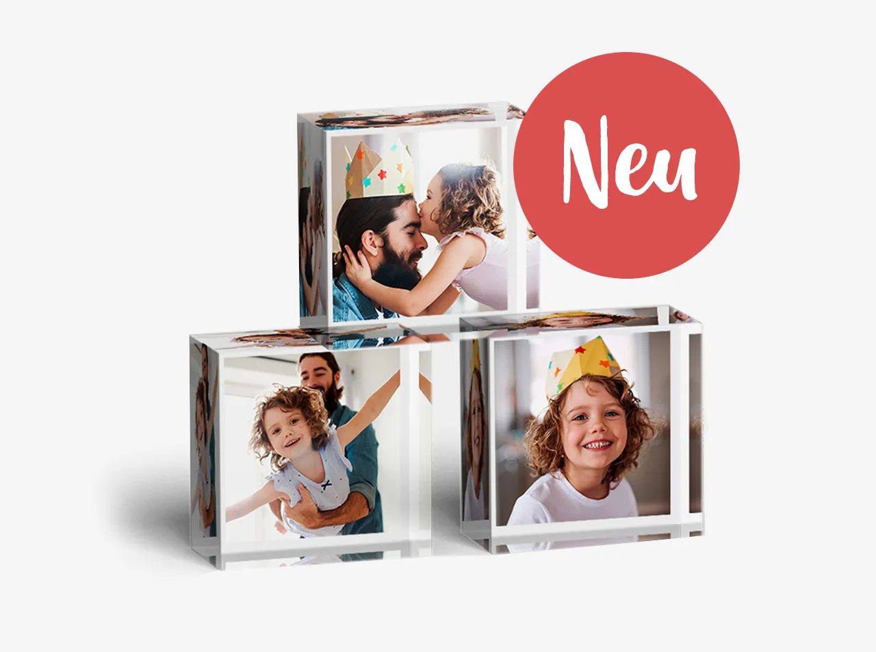 MIXBLOX® aus Acryl mit persönlichen Familienfotos