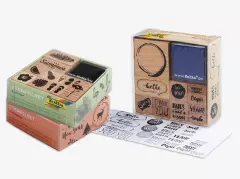 Jetzt Stempel aus Holz bestellen. Die Stempel sind in 3 verschiedenen Sets erhältlich: Summer, Christmas und Lettering und jedes Set hat einzigartige Stempel.
