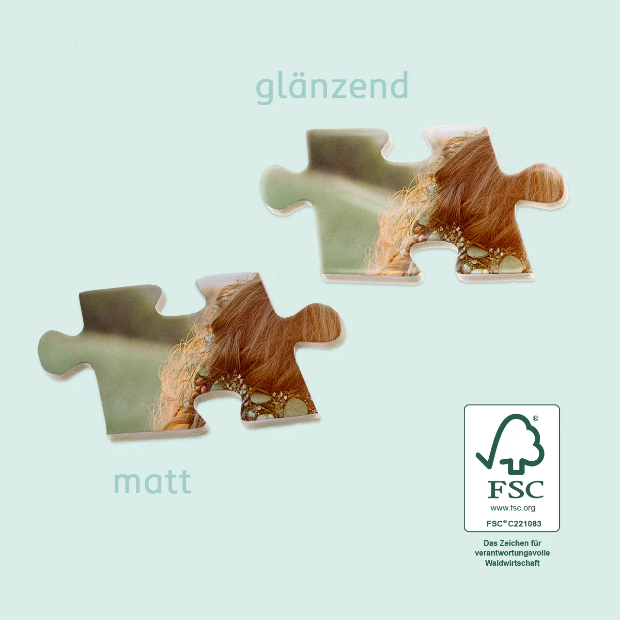 Das Fotopuzzle aus der ROSSMANN Fotowelt kann mit euren Lieblingsbildern in glänzend oder matt bedruckt werden. Hergestellt aus umweltfreundlichem Material.